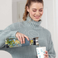 Karafka Szklana JM z zaparzaczem `Eucalyptus` 1250ml